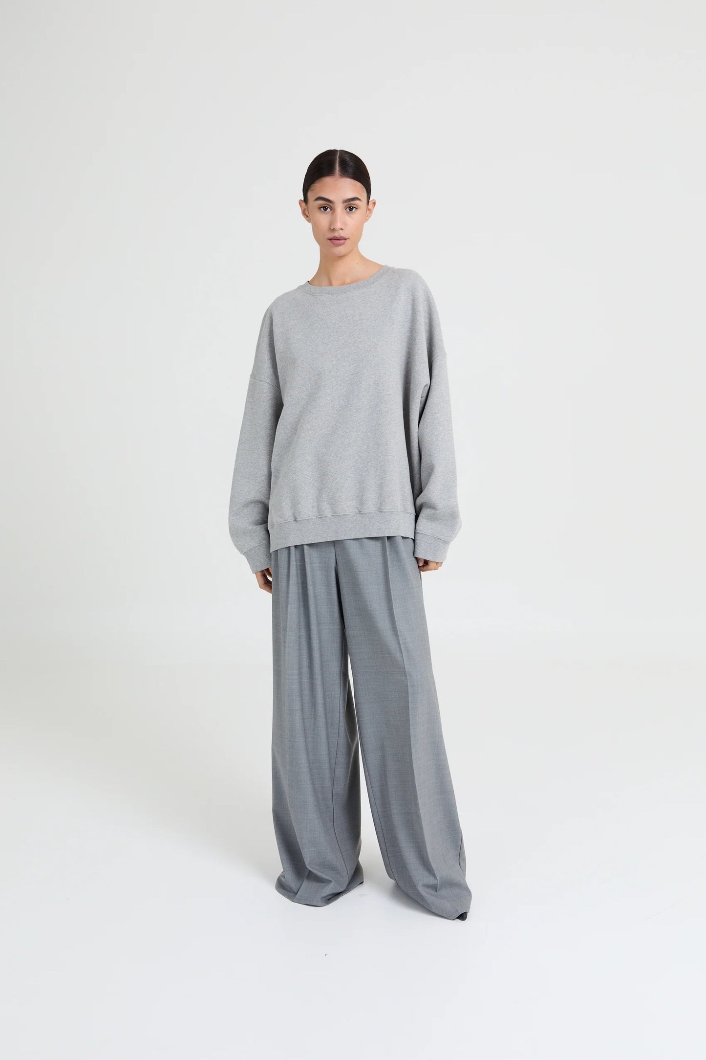COOPER SWEATER TEXT GREY/NAVY