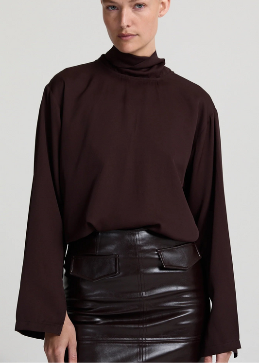 LIV THE LABEL - EMILIA TOP BROWN