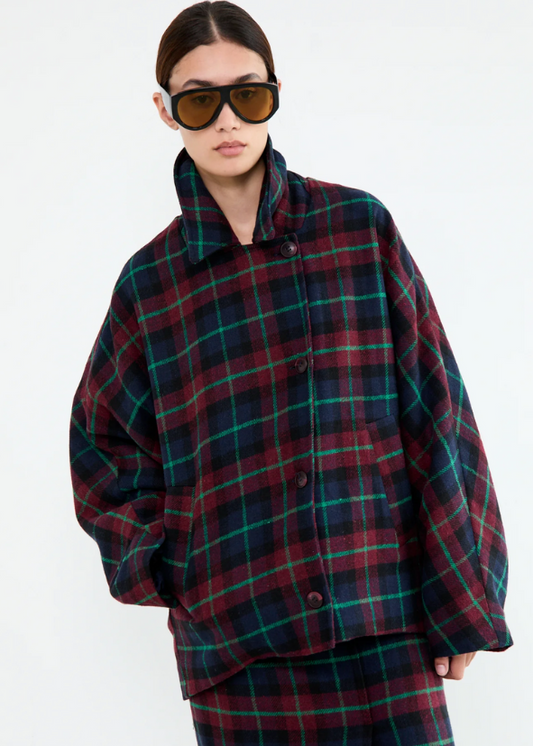 LIV THE LABEL - HAZEL JACKET BORDEAUX/BLUE