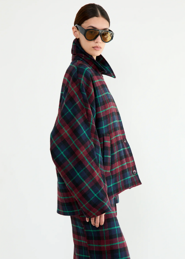 LIV THE LABEL - HAZEL JACKET BORDEAUX/BLUE