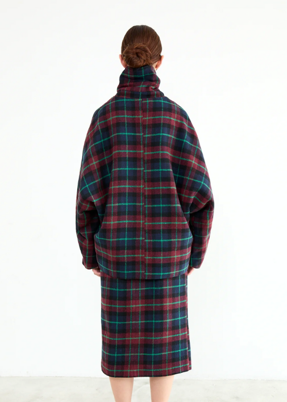 LIV THE LABEL - HAZEL JACKET BORDEAUX/BLUE