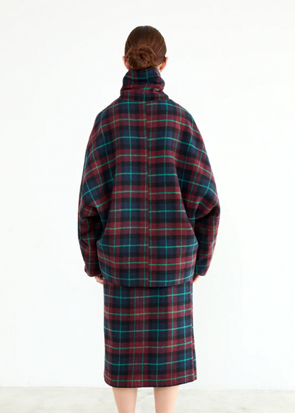 LIV THE LABEL - HAZEL JACKET BORDEAUX/BLUE