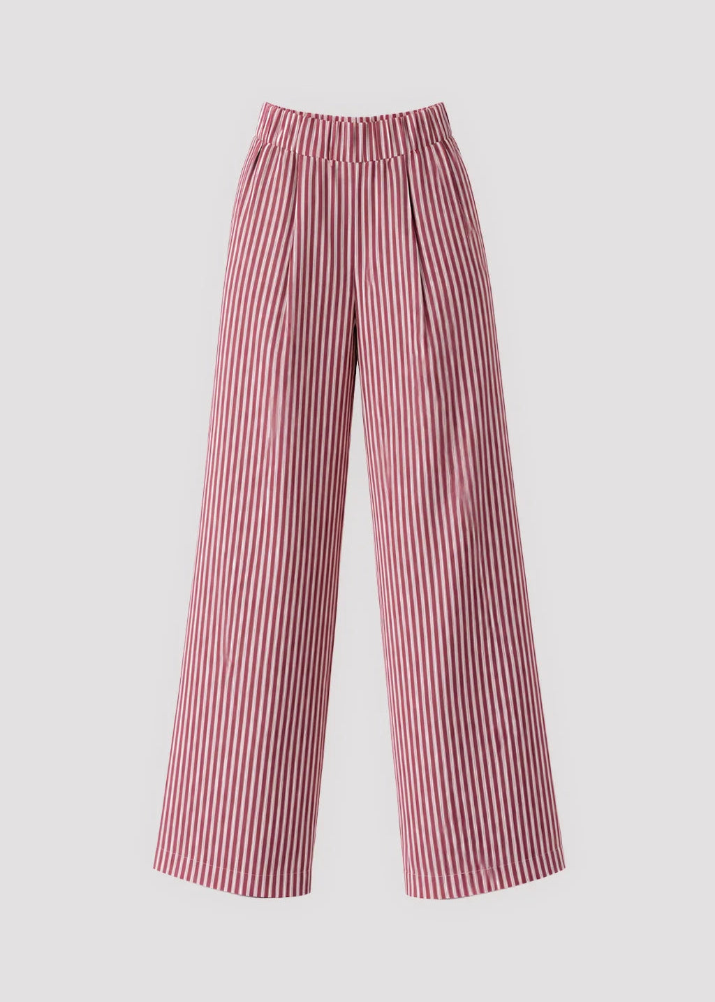 Relaxed wide-leg pants with vertical stripes, elasticated waistband and fluid drape for effortless everyday elegance.