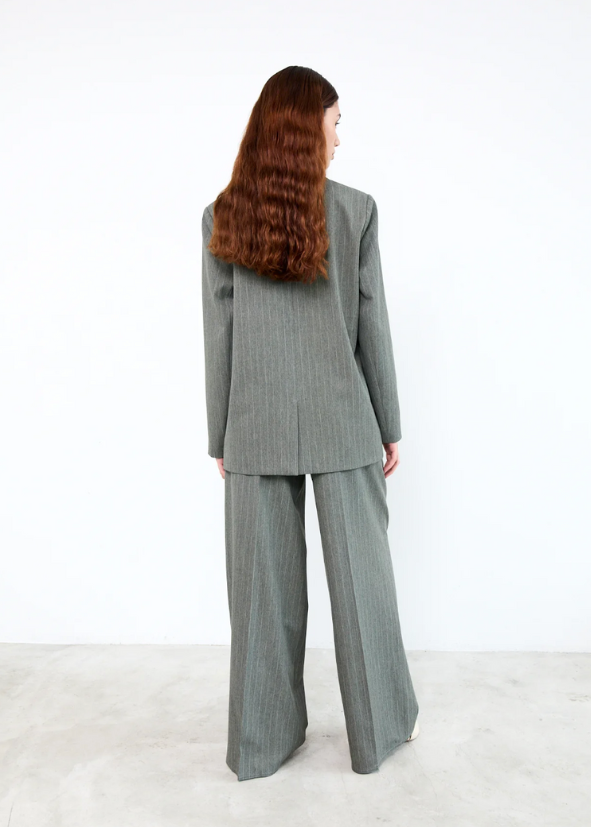 LIV THE LABEL - LOGAN PANTS PINSTRIPE GREEN