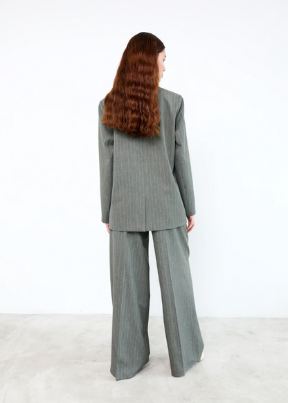 LIV THE LABEL - LOGAN PANTS PINSTRIPE GREEN