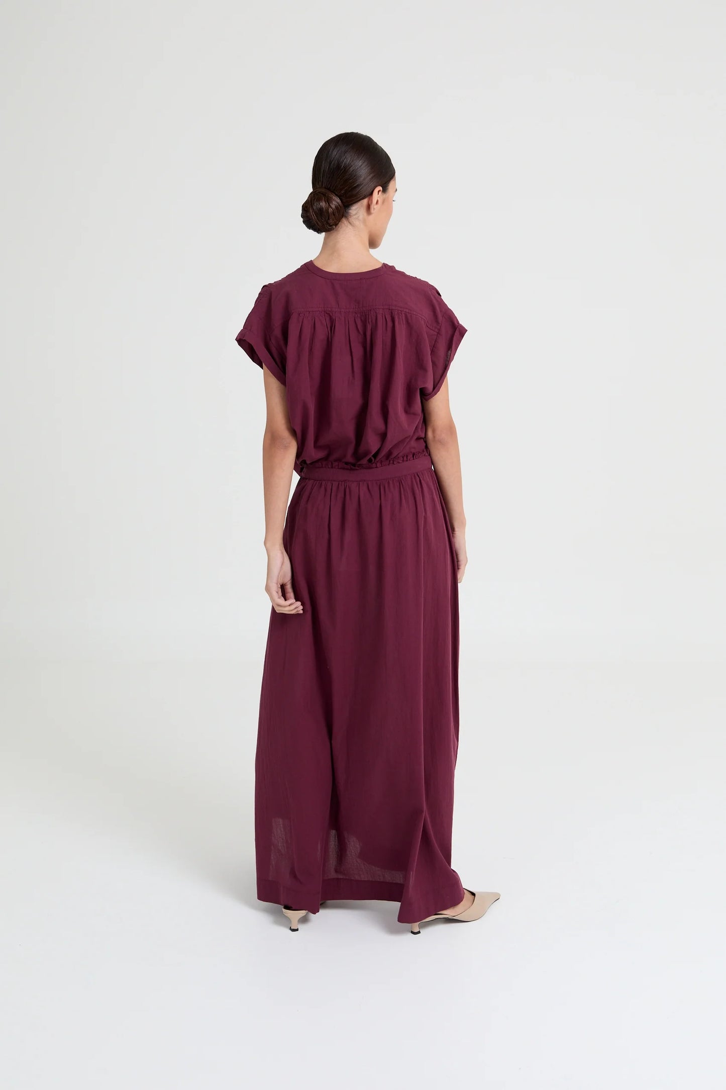YULIA SHIRT VOILE BURGUNDY