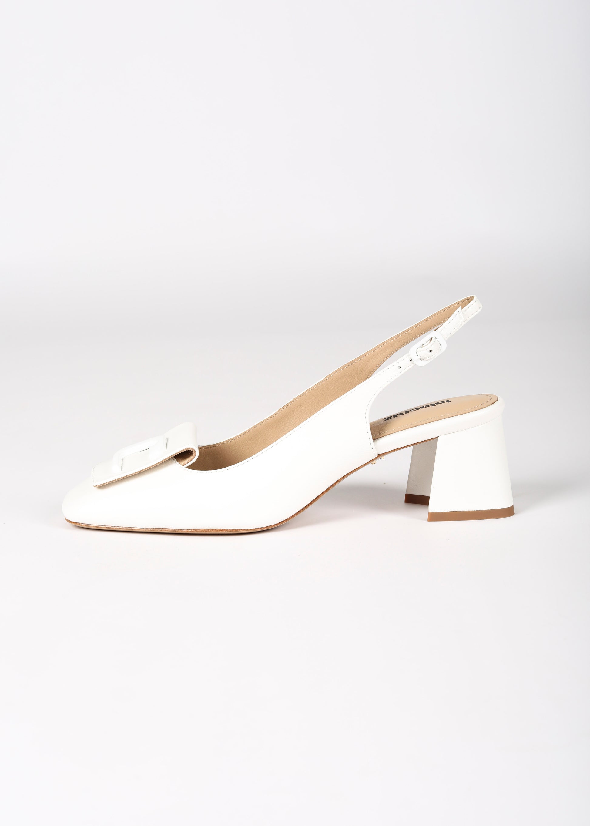 Lola Cruz lola pump bianco side