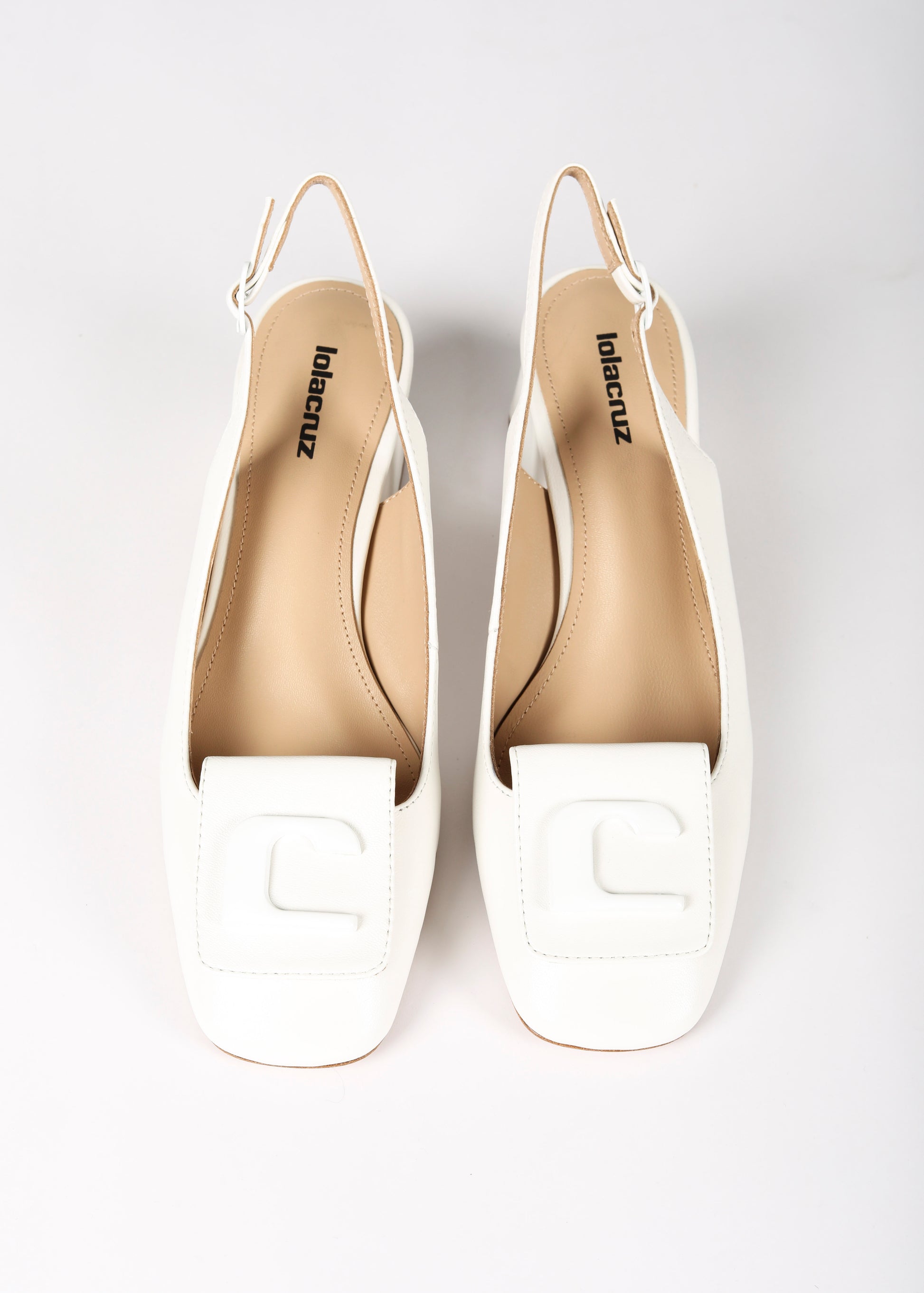 Lola Cruz lola pump bianco front