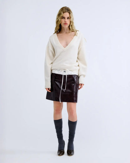 LOVE STORIES - JACLYN FAUX LEATHER SKIRT