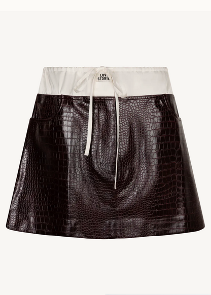 LOVE STORIES - JACLYN FAUX LEATHER SKIRT