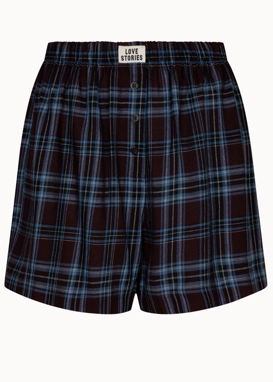 LOVE STORIES - JAMES SHORT BLUE CHECKERED