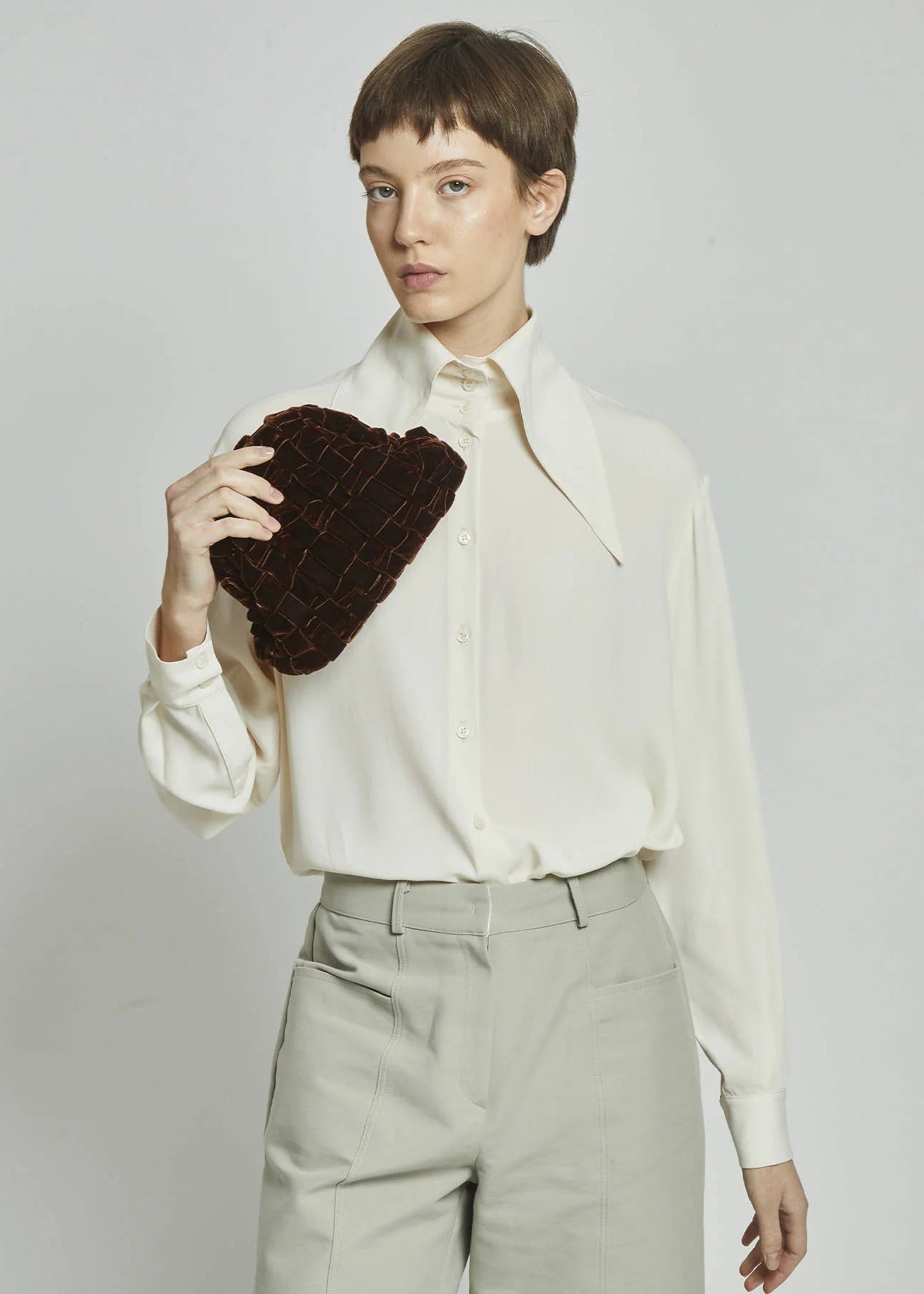 MARIA LA ROSA - VELVET MINI GAME BROWN