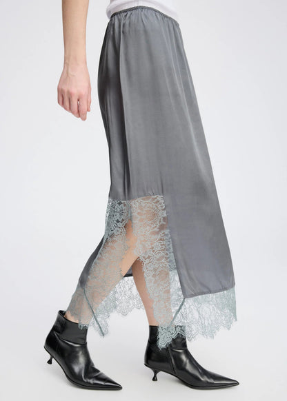MUNTHE - RAVN SKIRT SATIN GREY