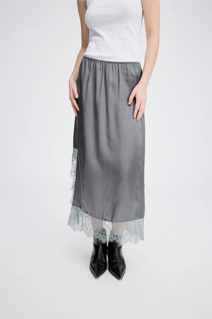 MUNTHE - RAVN SKIRT SATIN GREY