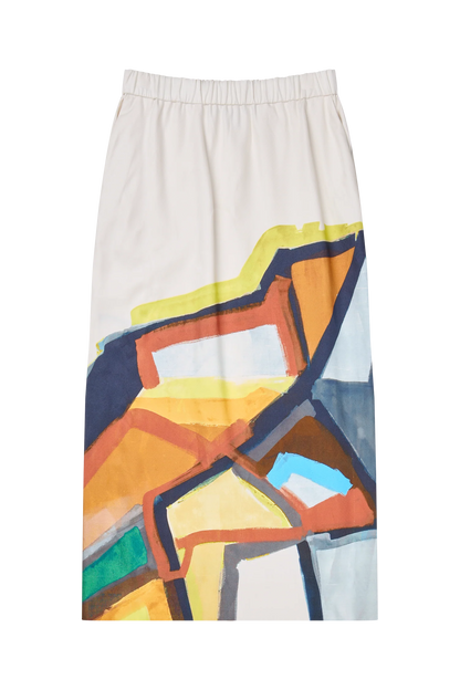 MUNTHE - ROCKY JUPE PRINT ECRU