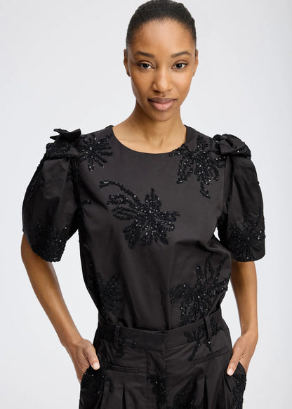 RYME TOP PAILLETE BLACK