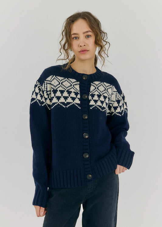 NORR - FAIR CARDIGAN NAVY
