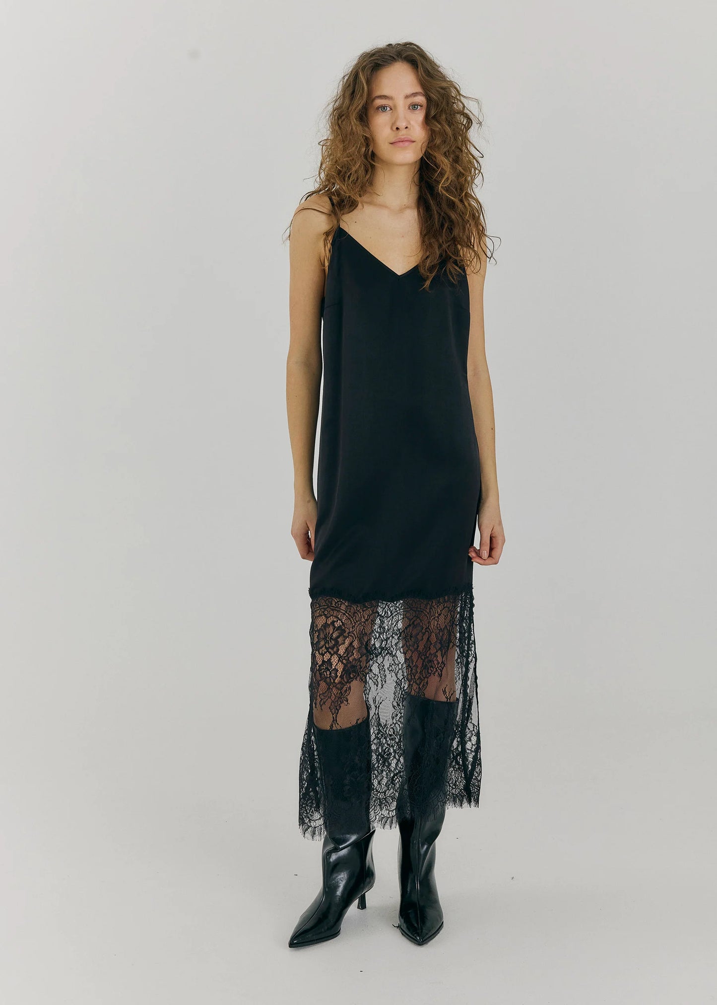 NORR - TALULA SLIP DRESS BLACK