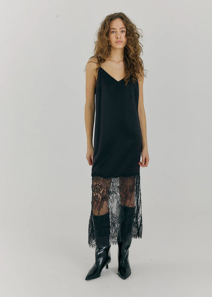 NORR - TALULA SLIP DRESS BLACK