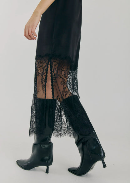 NORR - TALULA SLIP DRESS BLACK