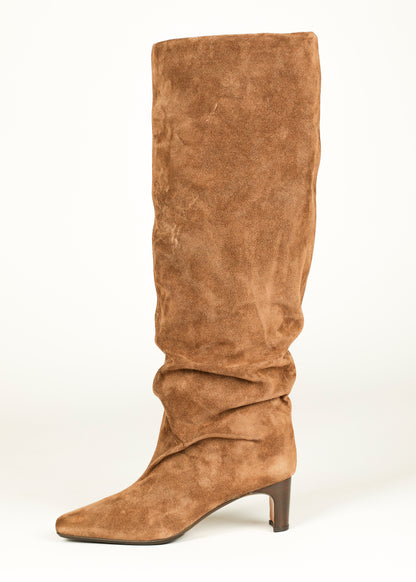 NOTED - High suede boots brown