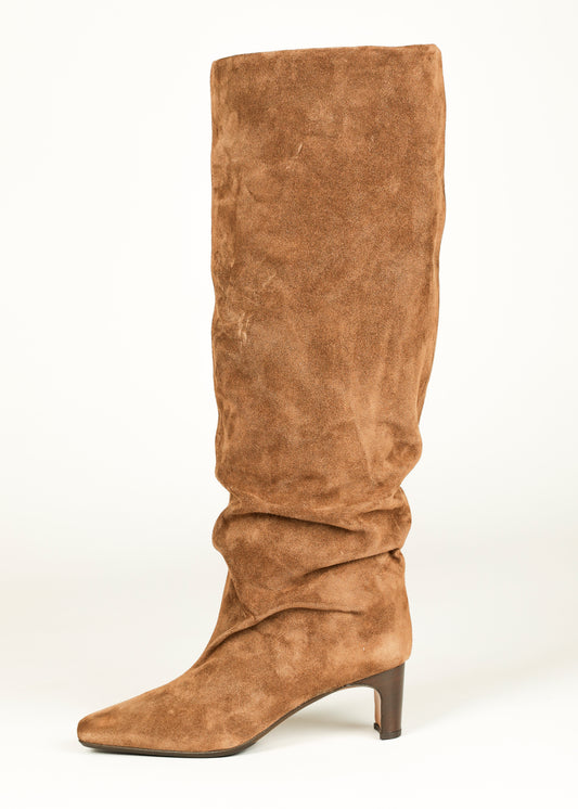 NOTED - High suede boots brown
