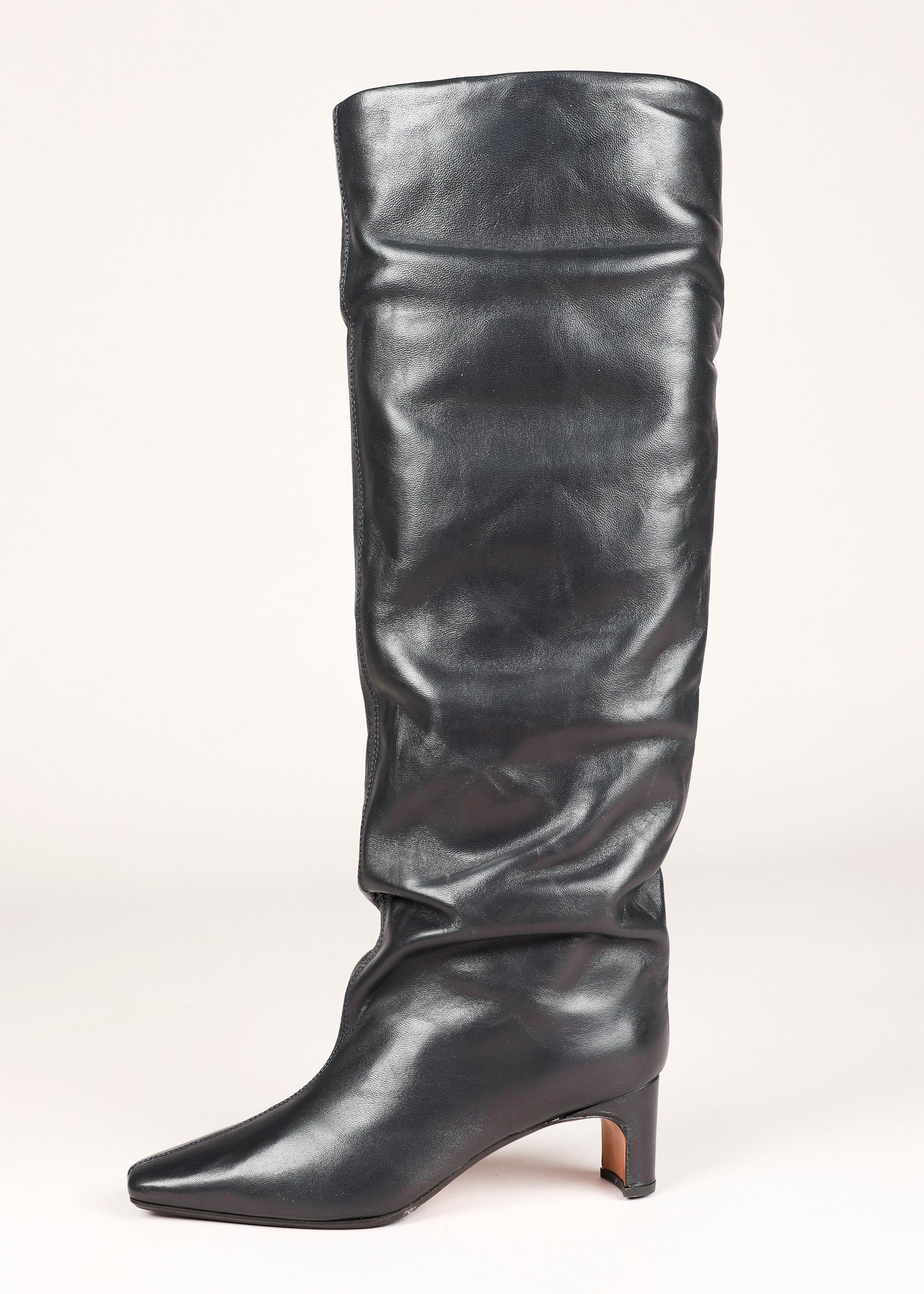 NOTED - High leather boots dark blue