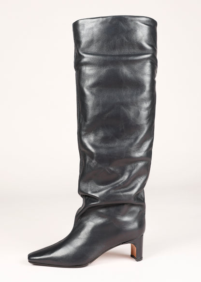 NOTED - High leather boots dark blue