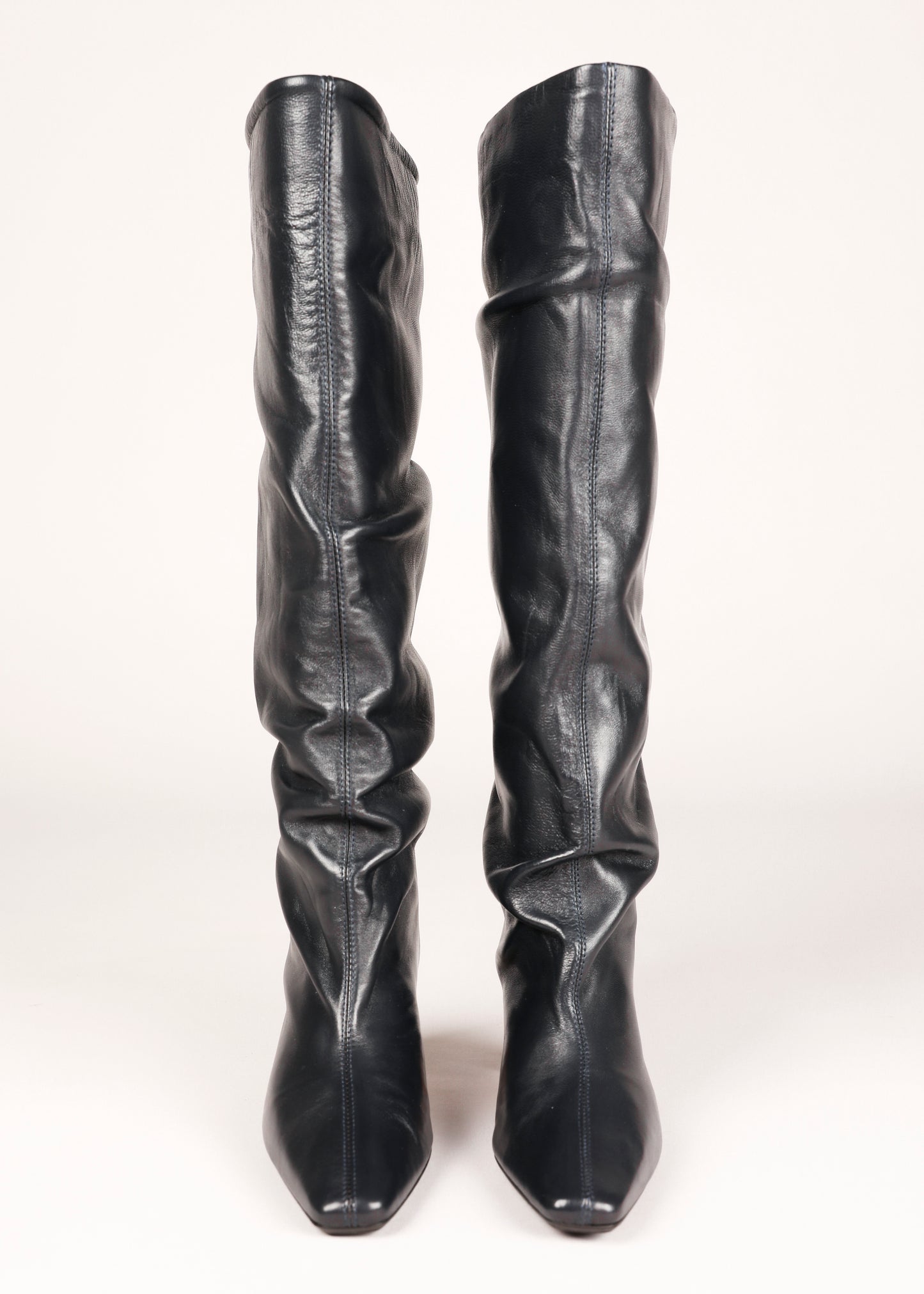 NOTED - High leather boots dark blue