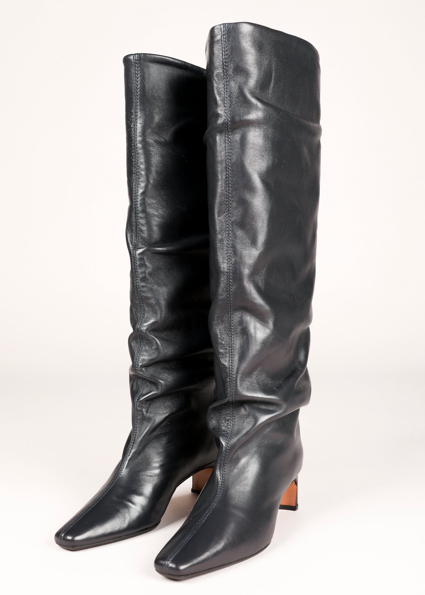 NOTED - High leather boots dark blue