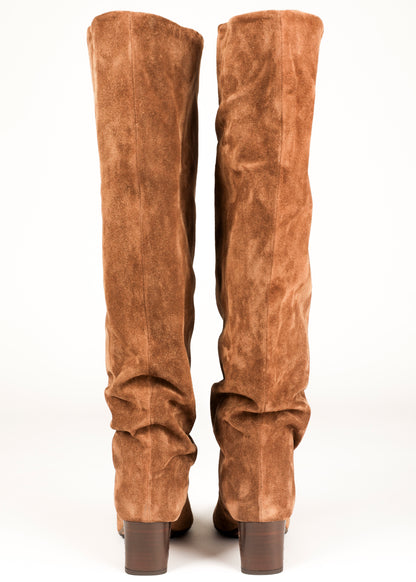 NOTED - High suede boots brown