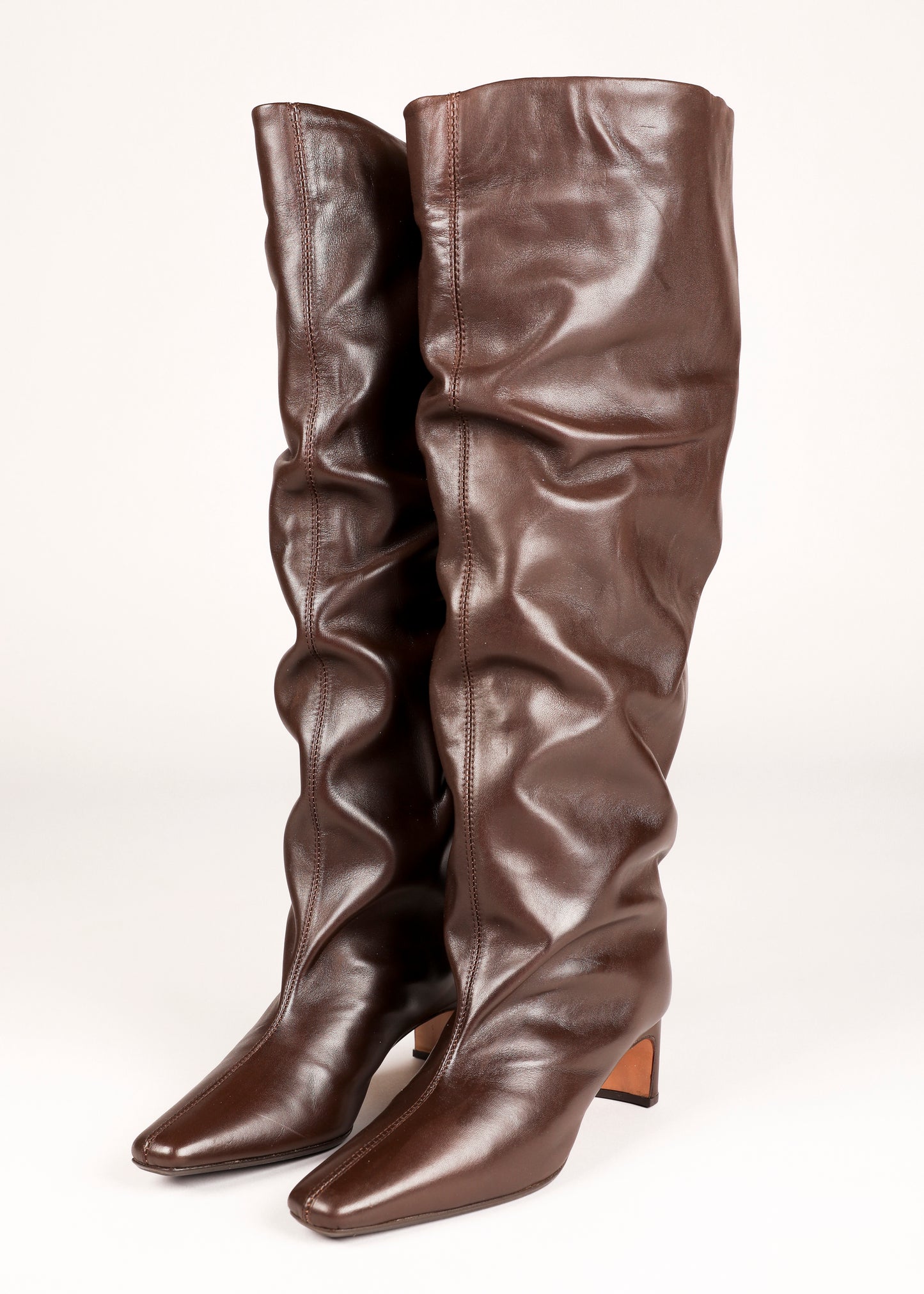 NOTED - High leather boots brown