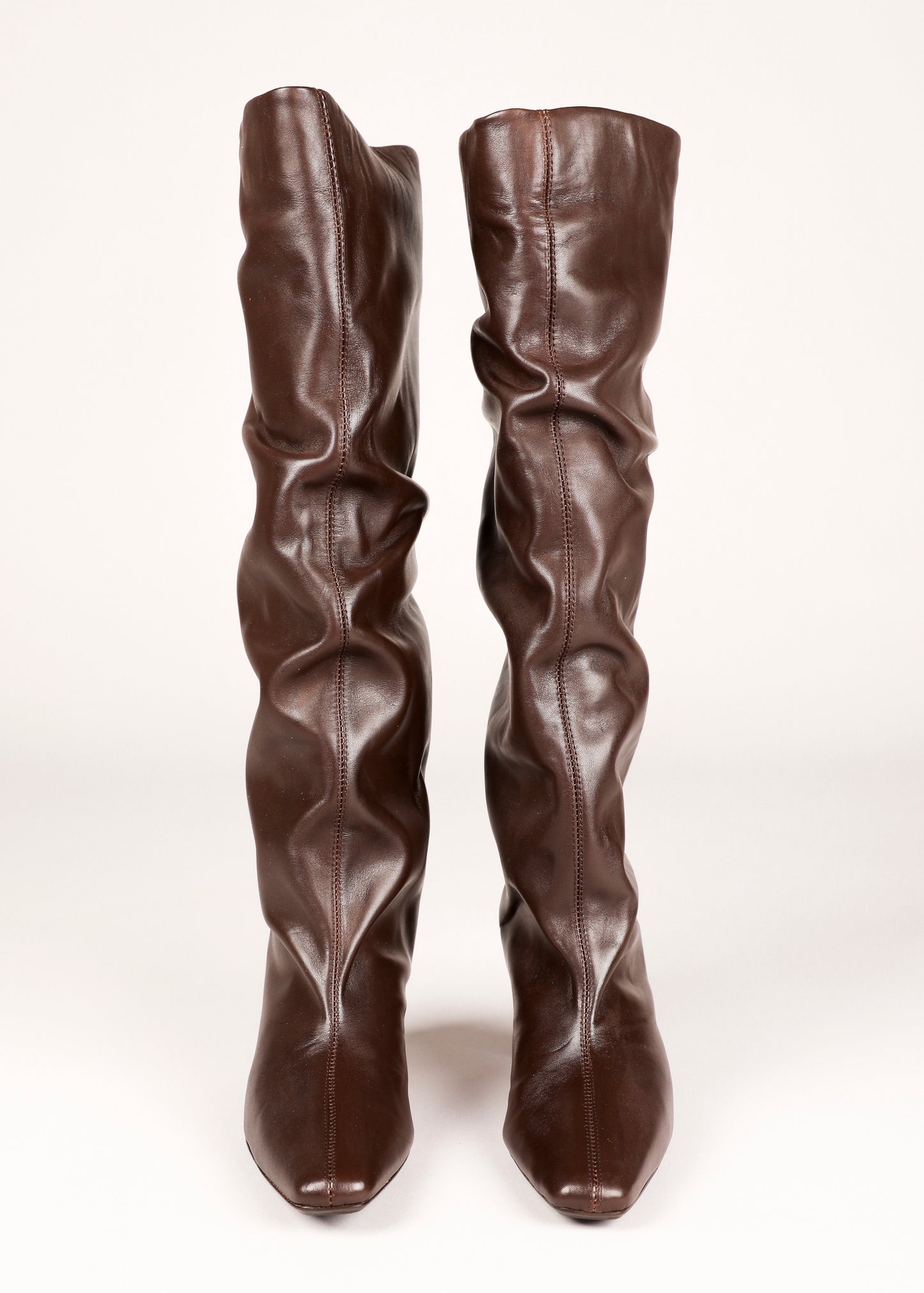 NOTED - High leather boots brown