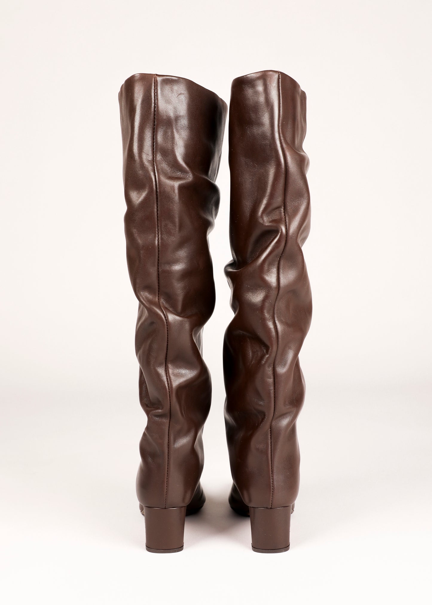 NOTED - High leather boots brown