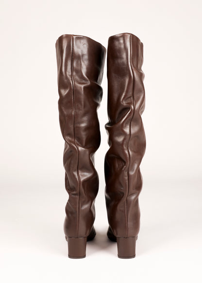 NOTED - High leather boots brown