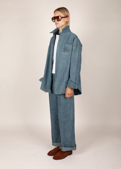NOTED ANTWERP - CELI SHIRT DENIM BLUE