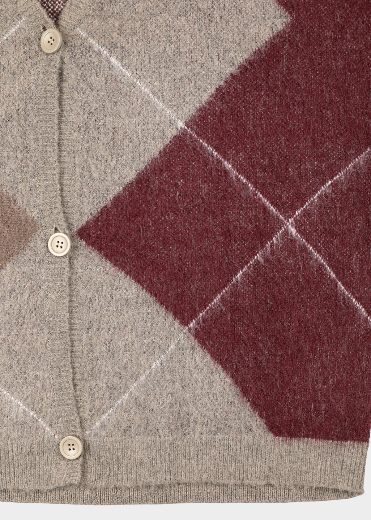 NOTED ANTWERP - BENNY CARDIGAN  #GR/KHA/BORD/WHITE