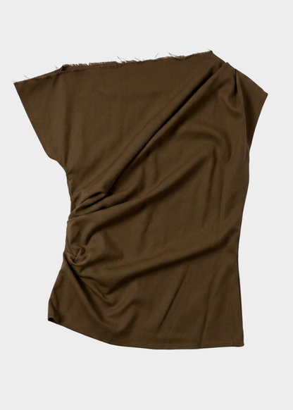 NOTED ANTWERP - BO OFFSHOULDER KHAKI