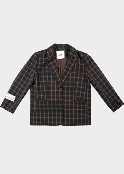 NOTED ANTWERP - CARLI BLAZER CHECKERED BLU/RED