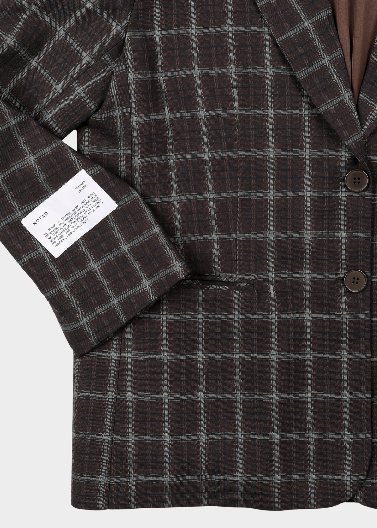 NOTED ANTWERP - CARLI BLAZER CHECKERED BLU/RED