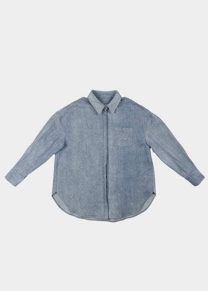 NOTED ANTWERP - CELI SHIRT DENIM BLUE