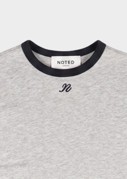 NOTED ANTWERP - DONNI TSHIRT SLIM BLU/GREY