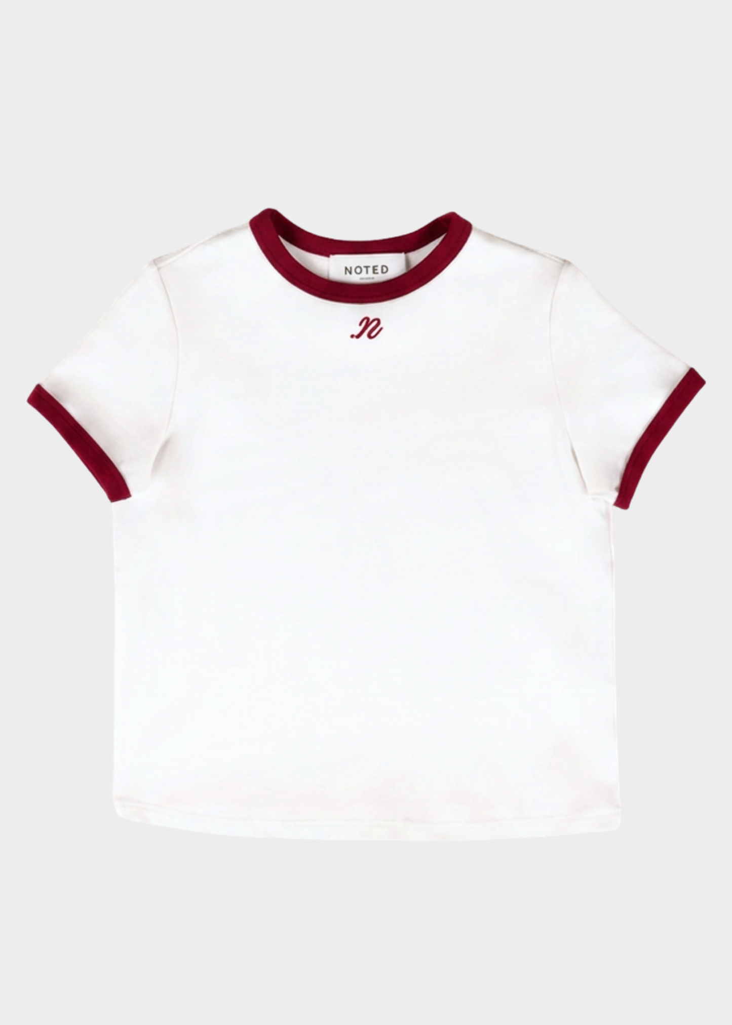NOTED ANTWERP - DONNI TSHIRT SLIM WHITE/BORD