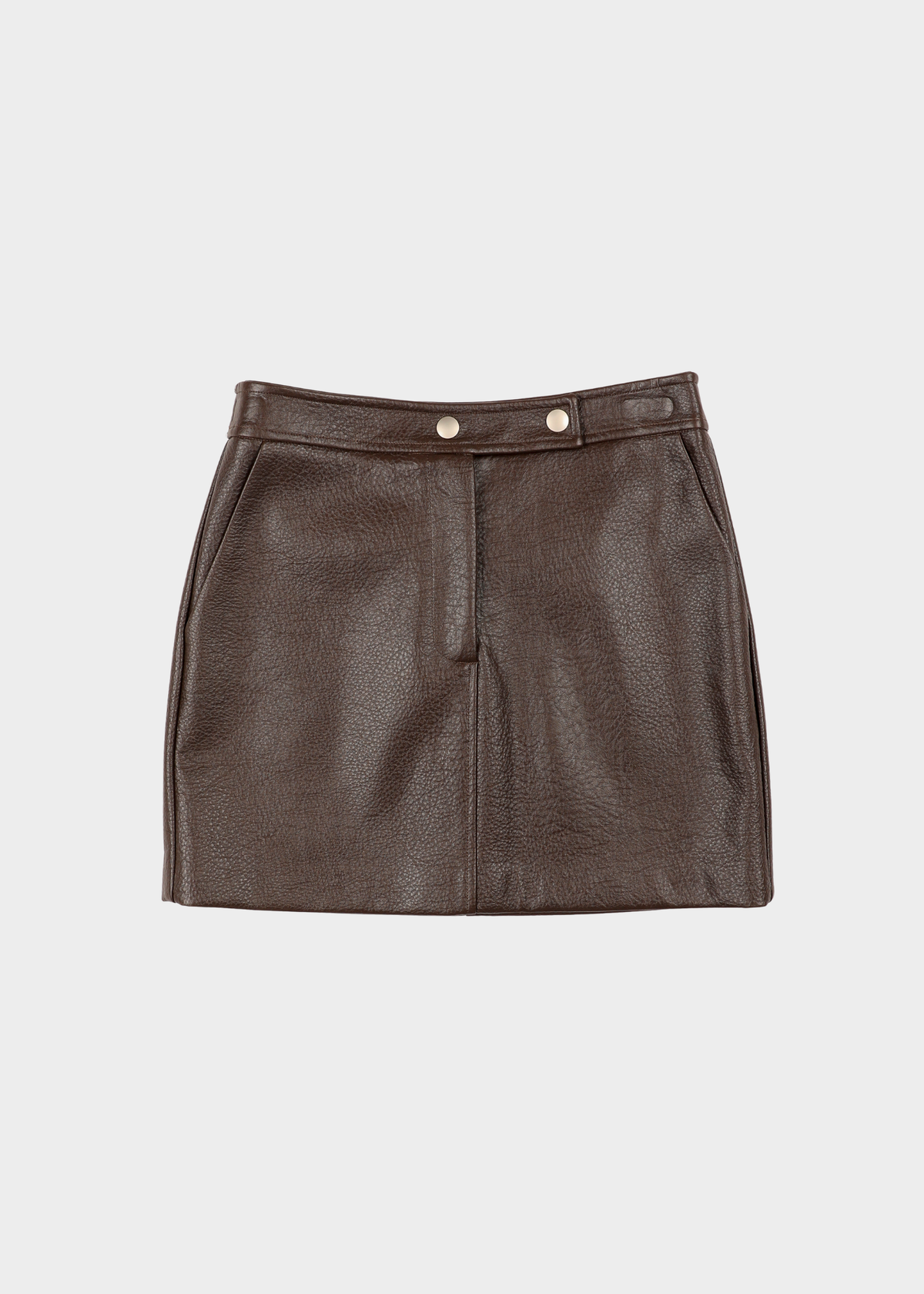 NOTED ANTWERP - DUA SKIRT F.LEATHER BROWN