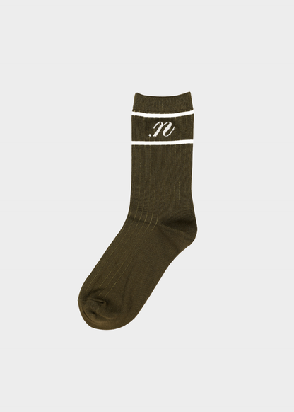 NOTED ANTWERP - SOCKS LOGO KHAKI