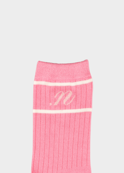 NOTED ANTWERP - SOCKS LOGO PINK