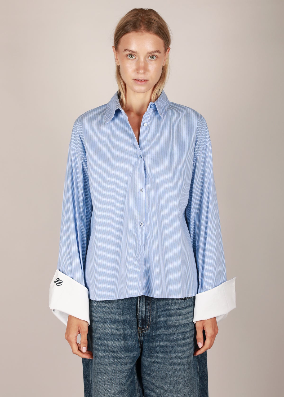 NOTED ANTWERP - DIA SHIRT STRIPE BLUE