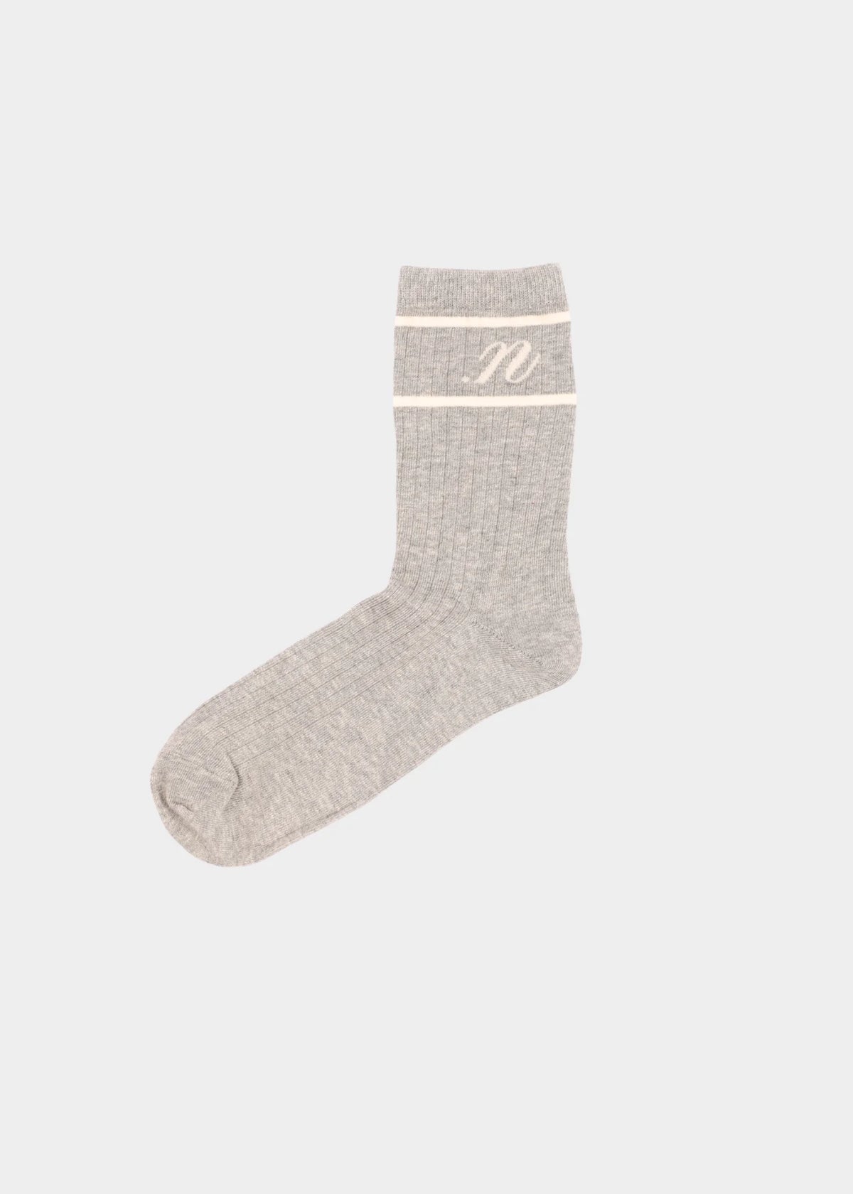 NOTED ANTWERP - SOCKS LOGO GREY