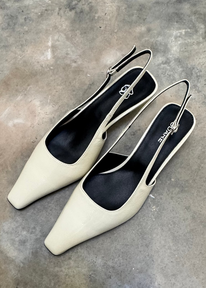 ANNA SLINGBACK VERNIS ECRU