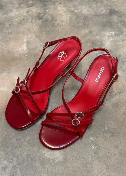 BLANCA SANDAAL GESP VERNIS ROSSO